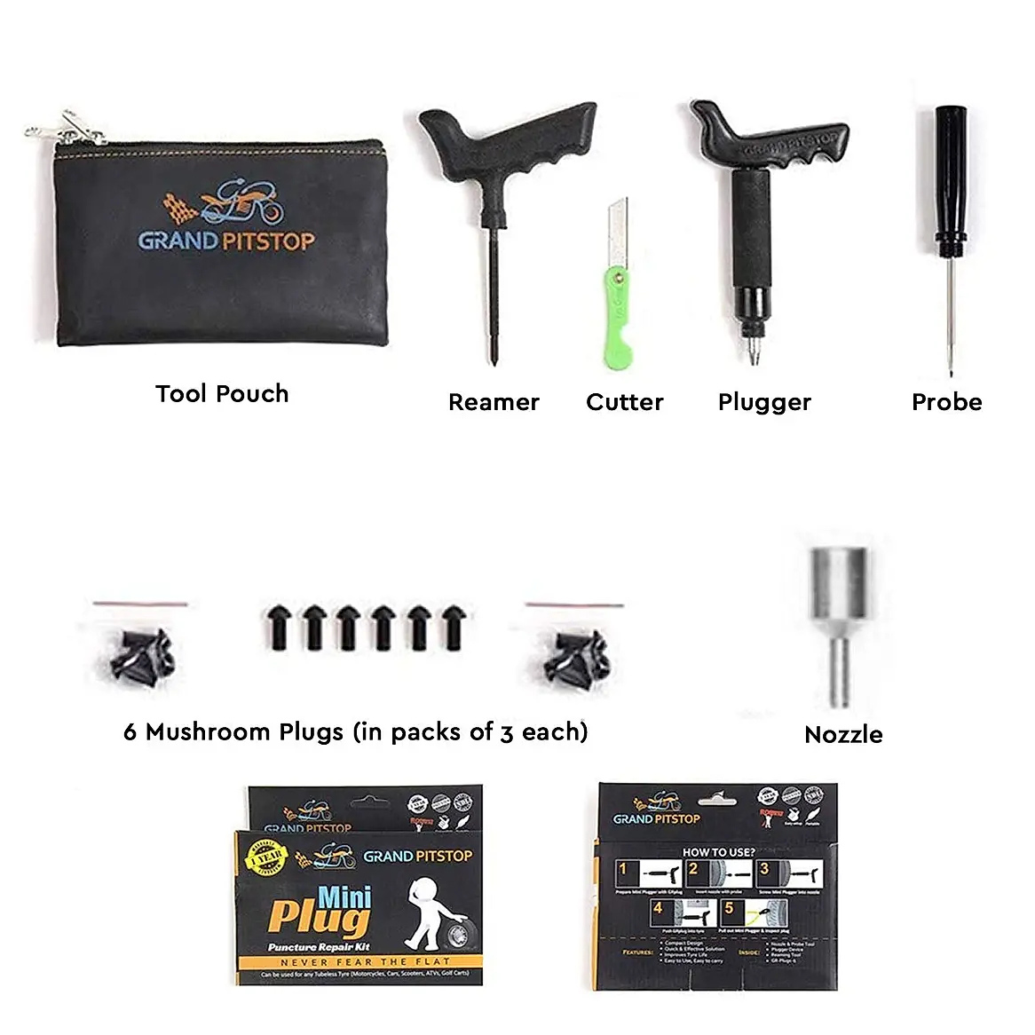 GP-MINI PLUG PUNCTURE REPAIR KIT-MOTOR CYC ACC.